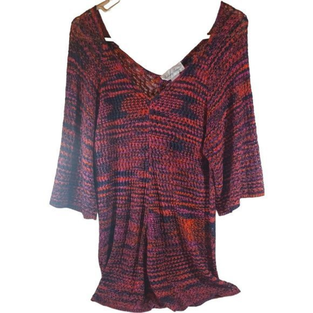 Women's Beautiful Multicolored Fashion Avenue‎ Size Extra Large Netted Top/...